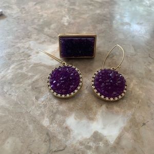Matching ring and earrings